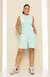 Conjunto Bermuda Soltinha e Blusa Linda Regata c/ zíper - Azul Nevoa - comprar online