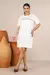 Imagem do Vestido Comfy Amplo com Bolso Cargo 100% Moletom Algodão - Off