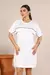 Vestido Comfy Amplo com Bolso Cargo 100% Moletom Algodão - Off - loja online