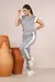Conjunto Blusa Regata e Calça Justa Moletinho Premium - Mescla Medio - loja online