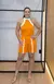 Conjunto Short e Blusa Cavada Bicolor Amarração no Pescoço - Laranja Mystique - comprar online