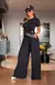 Conjunto Tradicional T-Shirt e Calça Flare - Preto - comprar online