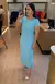 Vestido Clássico Moletinho Premium - Azul Diálogo - comprar online