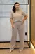 Conjunto Calça Longa e Blusa Moletinho Premium Tricolor - BEGE BOSQUE - comprar online