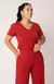 Conjunto Gola V com Calça Longa Moletinho Premium - Vermelho - loja online