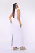 Vestido Longo Branco com Strass e Fenda Lateral - Branco na internet