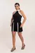 Conjunto Short e Blusa Cavada Bicolor Amarração no Pescoço - Preto - comprar online