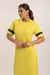 Vestido Moletinho Premium Bicolor Modelagem Ampla - Amarelo - Pannu - Moda Comfy