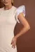 Vestido Midi com Fendas Laterais - Bege - loja online
