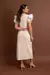 Vestido Midi com Fendas Laterais - Bege na internet