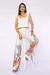 Conjunto Floral com Laços em Moletinho Premium - Estampado - Pannu - Moda Comfy