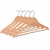 Imagem do Kit 10 Cabides Madeira Premium para Roupas Marfim Atacado Verniz Cabides