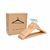 Kit 10 Cabides Madeira Premium para Roupas Marfim Atacado Verniz Cabides - VALE MIXX HOME