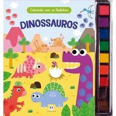 Livro Colorindo com os Dedinhos - Dinossauros