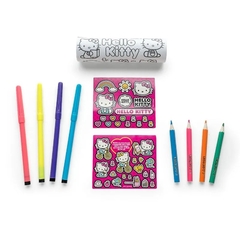 MEU PRIMEIRO KIT DE PINTURA HELLO KITTY - BLISTER C/ 1 LIVRO DE ROLO + SUPORTE + 4 HIDROCORES + 4 LÁ na internet