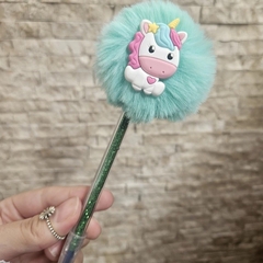 CANETA COM POMPOM ARCO-ÍRIS & UNICÓRNIO na internet