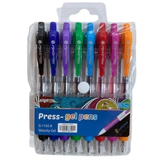 Caneta Press Velocity Gel 0.7mm - Gel Pens - 8 Cores