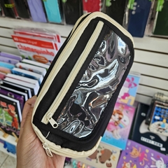 Estojo Escolar 3 Divisoirio Com Aba Transparente na internet