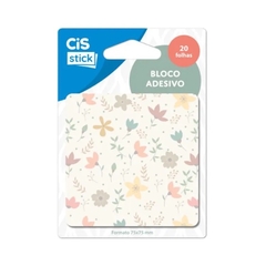 Bloco Adesivo Folral 75X75MM Com 20 Folhas - Cis
