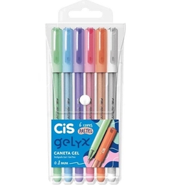 CANETA CIS GELYX0,8 MM Com 6 Cores PASTEL