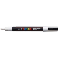 Pincel Marcador Artesanato Posca Pc-3m Fine Line Branco - Sertic