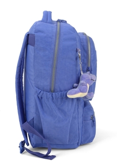 Mochila de Costas Juvenil Crinkle Com Chaveiro Dino Up4You - Cotton papelaria