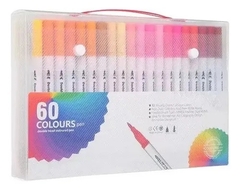 Kit Canetas 2 em 1 Brush Lettering e Ponta Fina