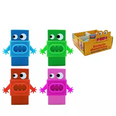 BORRACHA PLASTICA COLORIDA COM CAPA MONSTRINHO