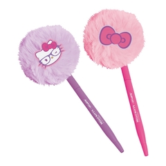 CANETA POMPOM COM APLIQUE HELLO KITTY - LEOARTE