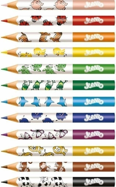 Faber-Castell EcoLápis Triangular Jumbo - Lápis de Cor, Apontador incluído com Depósito, 12 Cores - comprar online