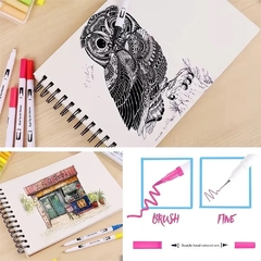 Kit Canetas 2 em 1 Brush Lettering e Ponta Fina na internet