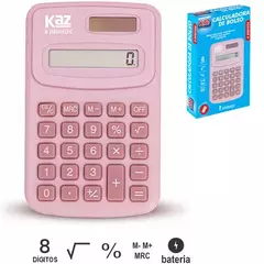CALCULADORA DE BOLSO 8 DIG CORES PASTEL - comprar online