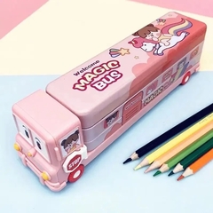 Estojo Escolar Metal ônibus - Presente Infantil - Presente Kawaii - comprar online
