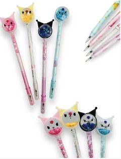 CANETA GEL KUROMI CRISTAIS - TINTA AZUL