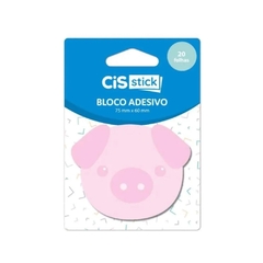 Bloco Adesivo Porquinho 75X60MM Com 20 Folhas