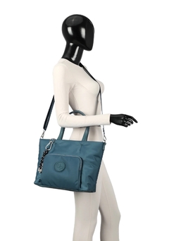 Bolsa Tote Transversal Dois Bolsos Náilon PETROLEO - Up4you - comprar online