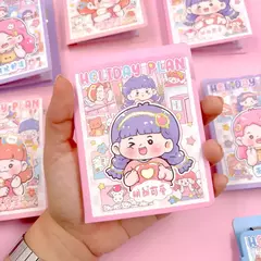 Mini Prancheta Bloco com Fechamento Menininhas - Cotton papelaria