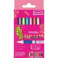 Kit 10 canetas esferográficas Bebold frutas tropicais – Newpen