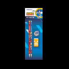 KIT ESCOLAR SONIC COM 4 PECAS LEO E LEO