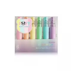Kit Marca Texto Big Macaron 6 Cores Tons Pasteis - FOFY