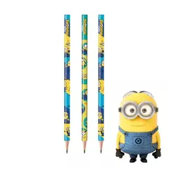 Lápis Preto Minions TRIS - Blister 3 Peças - comprar online
