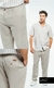 Pantalón Chino Lino Beige - comprar online