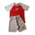 Conjunto Camisa Meia Malha Vermelho e Creme - Angerô
