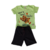 Conjunto Meia Malha Urso Verde e Preto - Pokótinha