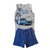 Pijama Surfing Cinza e Azul - Malwee