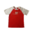 Conjunto Camisa Meia Malha Vermelho e Creme - Angerô - comprar online