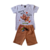 Conjunto Meia Malha Urso Branco e Bege - Pokótinha - comprar online