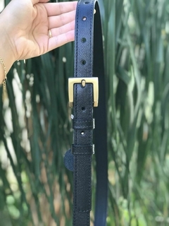 Cinto Preto Clássico Fivela Ouro Velho - comprar online