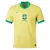 Camisa amarela da seleção brasileira, modelo I 24-25 da Nike, com detalhes em verde e logo da CBF no peito.