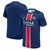 Camisa azul do Paris Saint-Germain, modelo I 24-25 Torcedor Masculina, com detalhes em vermelho e logo da Nike.